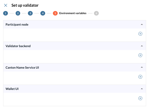 Provide Validator Environment Variables